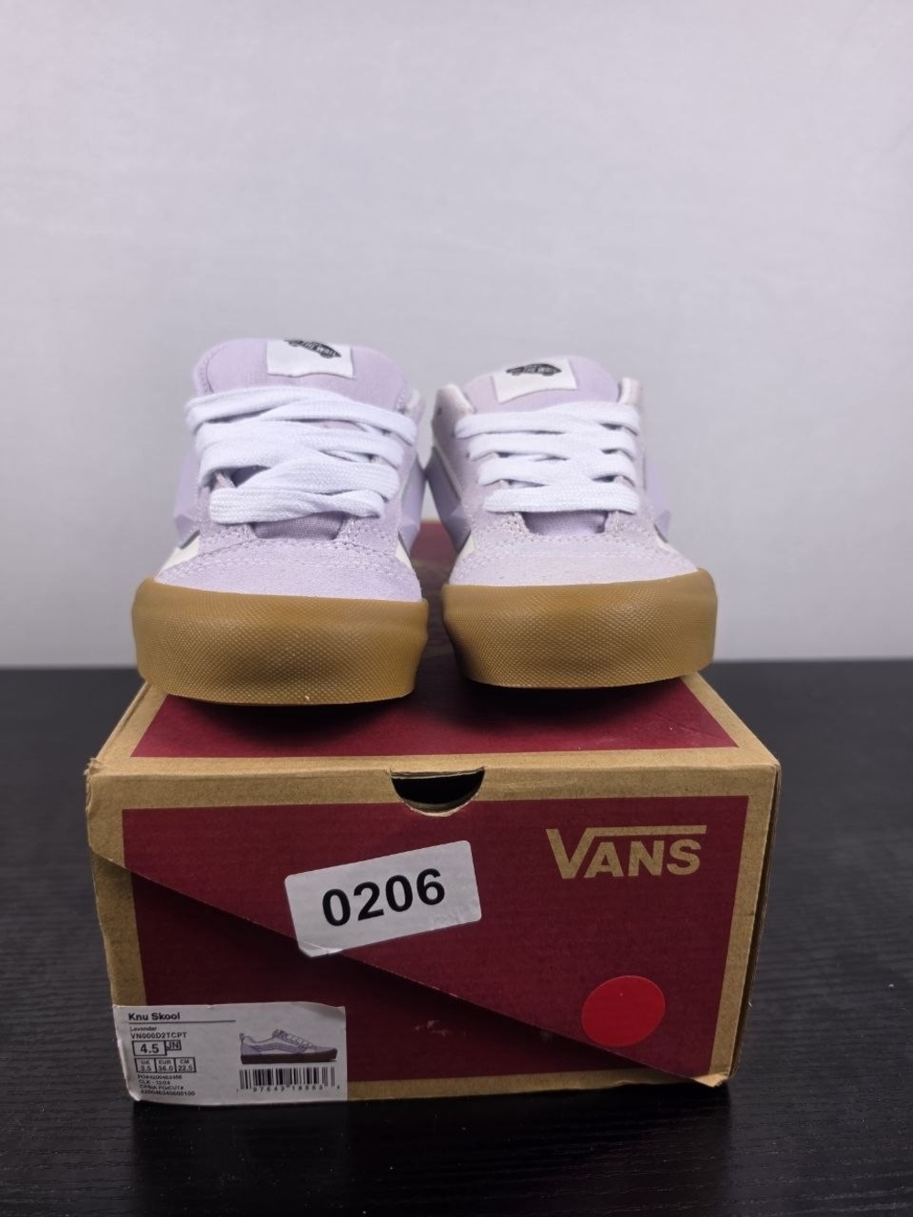 Vans Kids Low-Top Sneakers in Light Lavender with Gum Sole Size 4.5